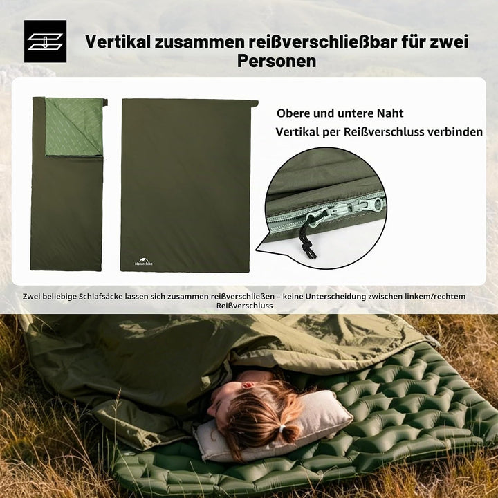 Naturehike Schlafsack Ultraleicht Mini Kleines Ultraleicht 680/760g für 3 Jahreszeiten mit 190x75/20
