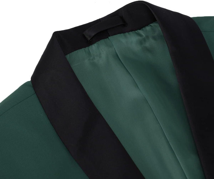 YOUTHUP Sakko Herren Slim Fit Schalkragen Anzugjacke 1 Knopf Tuxedo Jacke für Hochzeit Freizeit M Gr