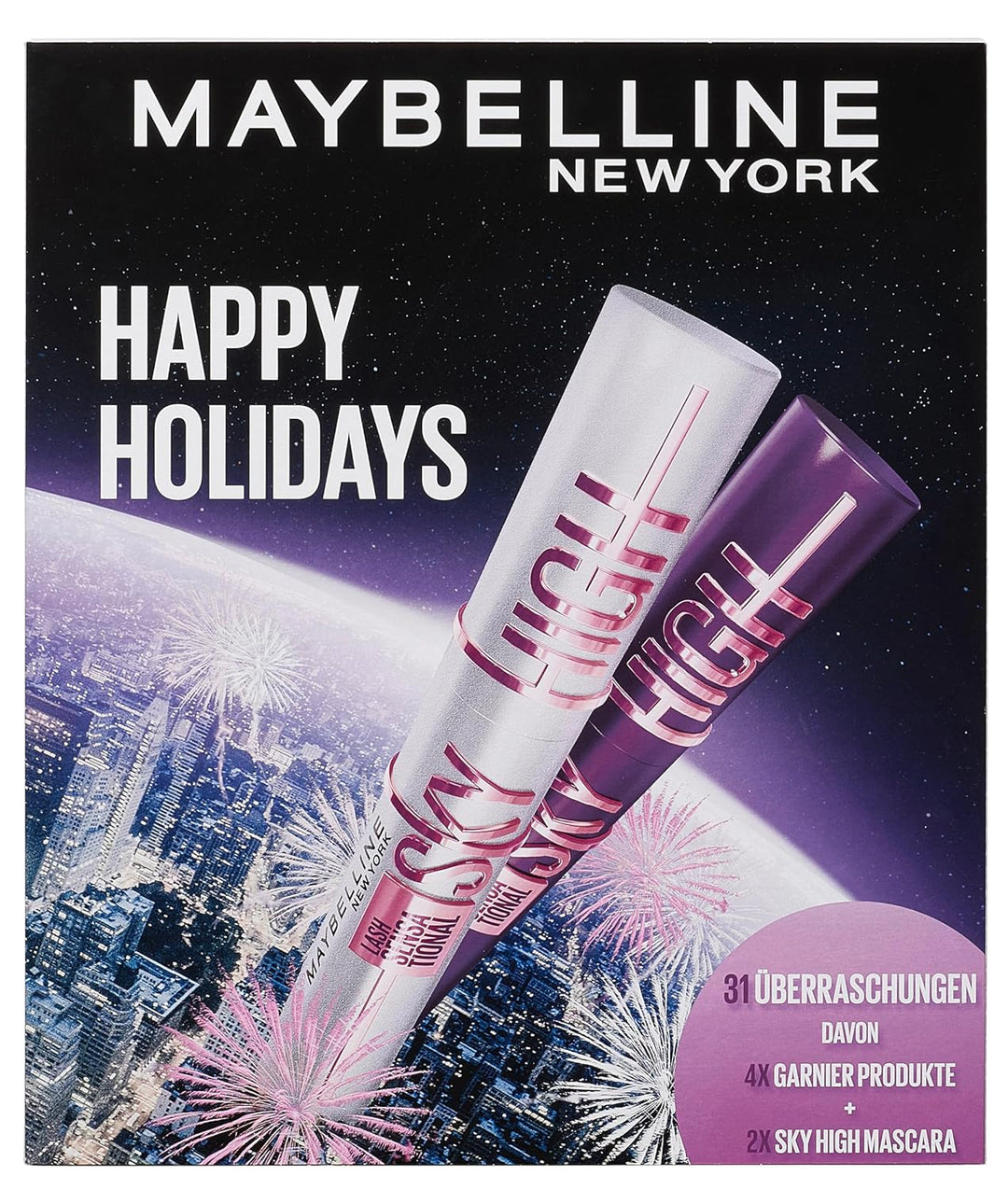 Maybelline New York Adventskalender 2025, Mit 31 Türchen für den gesamten Dezember, 26 Originalprodu
