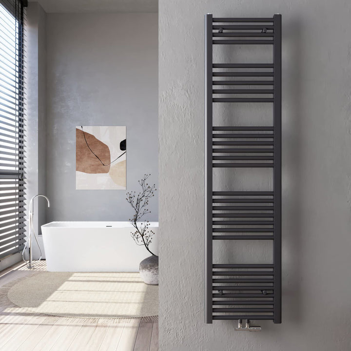 Heilmetz® Handtuchtrockner 40 x 160 cm Antrazit Heizkörper 547 Watt Leistung Bad-Heizkörper Bad Mitt