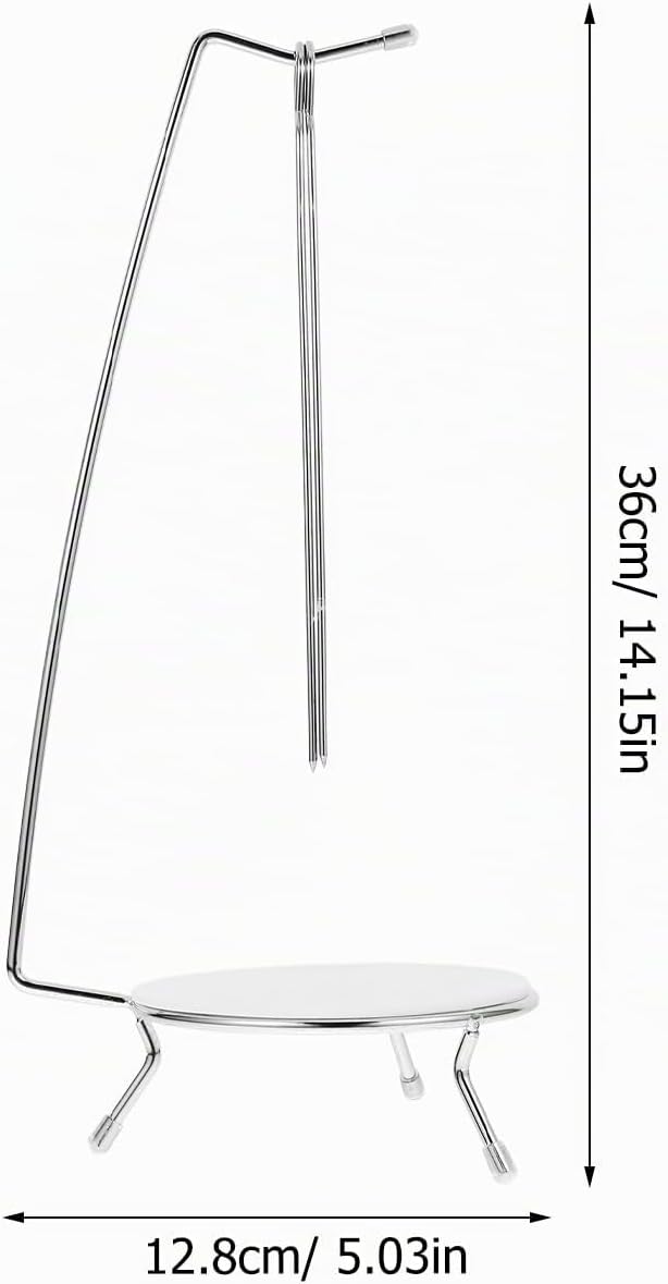 BESTYASH Edelstahl Grillspiess Halter 36X13X13Cm Mit Kebab Aufhängung Für Fleischspiesse Grillzubehö