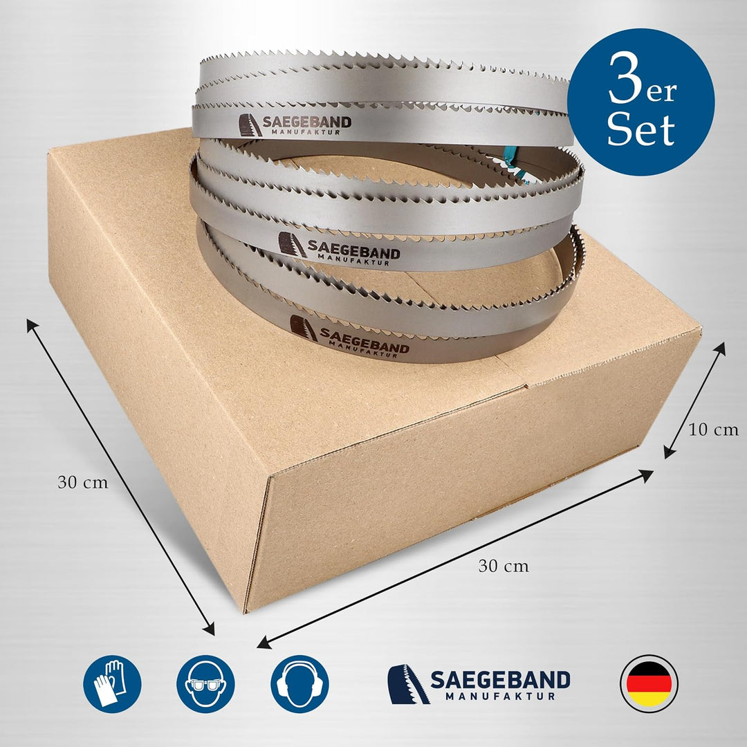 3 x M42 HSS Bimetall Sägeband 2480 x 20 x 0,9 mm mit 5/8 ZpZ, Bandsägeblatt 2480 x 20 x 0,9 mm 5/8 Z