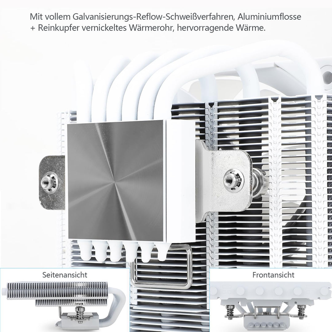 Thermalright AXP120-X67 WHITE ARGB Low-Profile-CPU-Luftkühler mit recht 120-mm-TL-C12015W-S PWM-Lüft