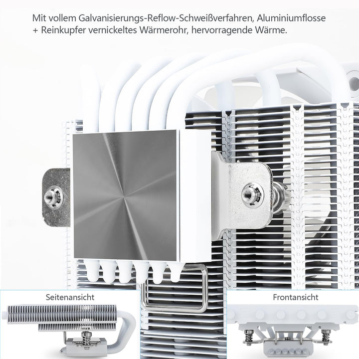 Thermalright AXP120-X67 WHITE ARGB Low-Profile-CPU-Luftkühler mit recht 120-mm-TL-C12015W-S PWM-Lüft