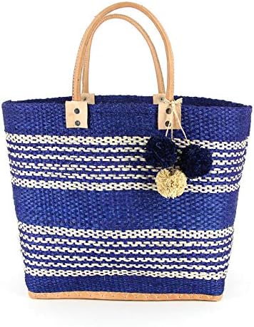 bunte Korbtasche aus Sisal Strandtasche Shopper Korb Einkaufskorb (SETE), Sete