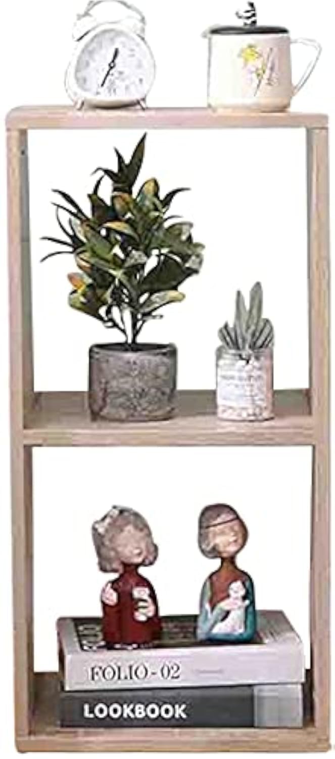 Etnicart - Doppelwürfel Aufbewahrungsbox Bücherregal Eiche 35x30x70cm MDF Holz Regal Design Büro Ein