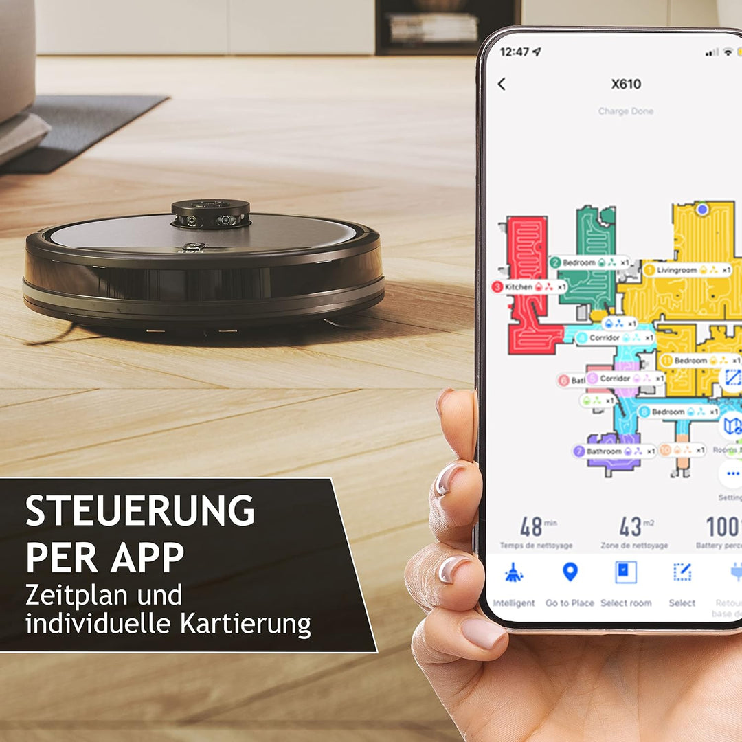 Hoover HG5 Saugroboter mit Absaugstation &amp; App-Steuerung mit Karte und Zeitplan – DRY PRO Roboter St