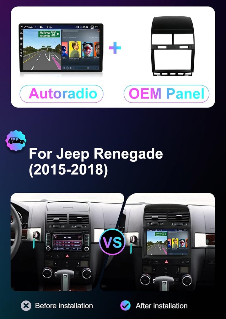 [6GB+128GB] Android 14 Autoradio für Volkswagen Touareg 2002-2010-[Integriertes CarPlay/Android Auto