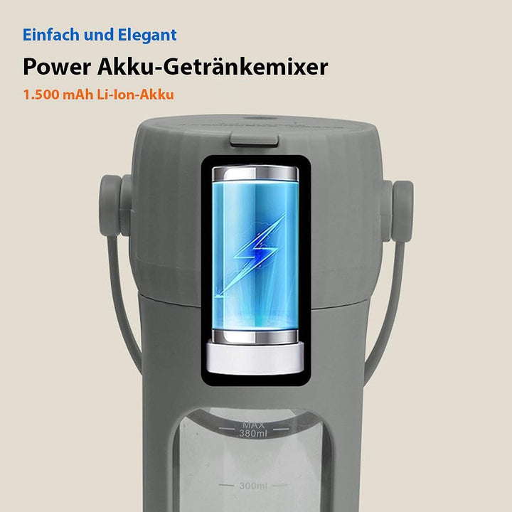 Rosenstein & Söhne Standmixer: Power Akku-Getränkemixer 100 W, 6 Klingen, 1.500 mAh, BPA-frei, USB-C