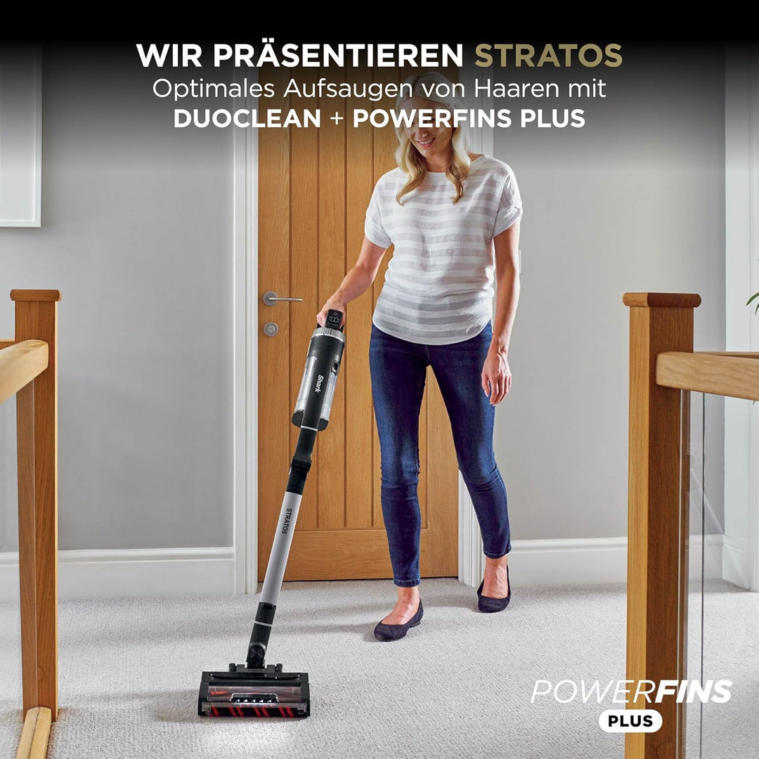 Shark Stratos kabelloser Akku-Staubsauger, PowerFins Plus, 120 Min Laufzeit, Anti-Hair-Wrap- & Clean