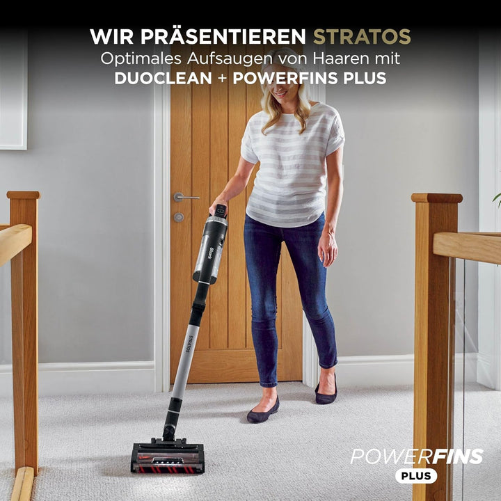 Shark Stratos kabelloser Akku-Staubsauger, PowerFins Plus, 120 Min Laufzeit, Anti-Hair-Wrap- & Clean