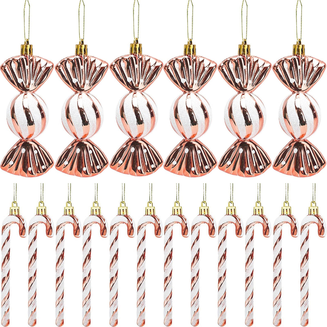 18 Stück Zuckerstangen Weihnachten Deko Weihnachtskugeln Zuckerstangen Deko Glitzer Weihnachtsbaumsc