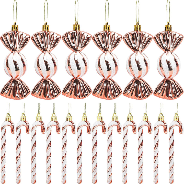 18 Stück Zuckerstangen Weihnachten Deko Weihnachtskugeln Zuckerstangen Deko Glitzer Weihnachtsbaumsc