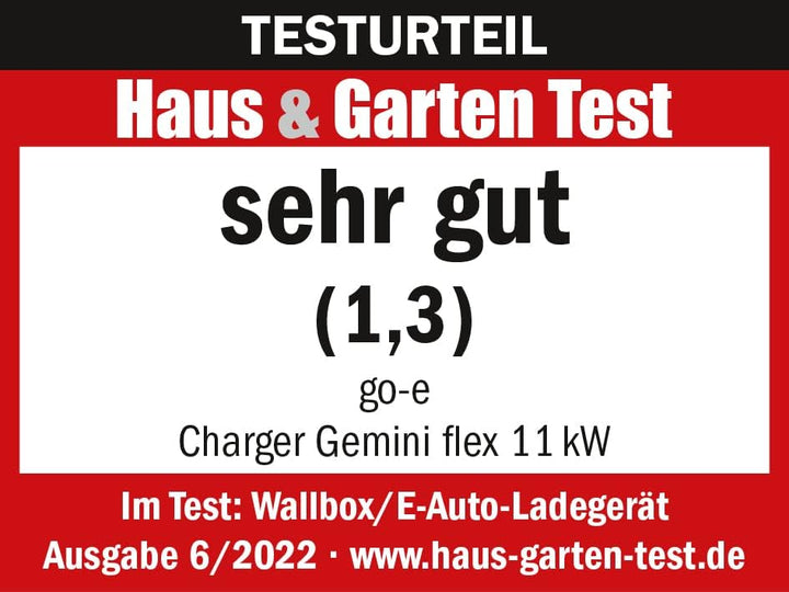 go-e Charger Gemini 11 kW Ladestation Wallbox 1,8 m Anschlusskabel 5-adrig Typ 2 Dose Ladestrom bis