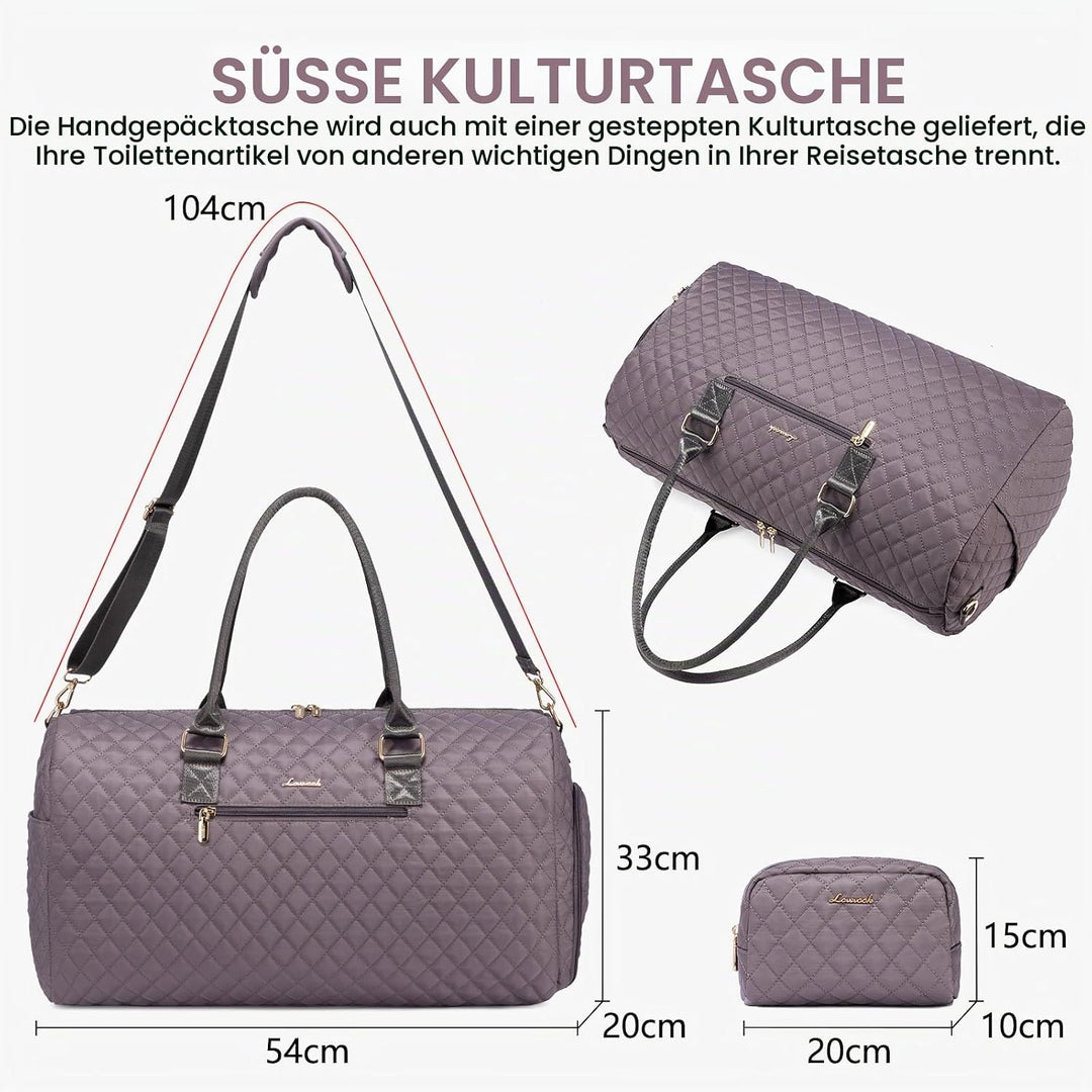 LOVEVOOK Sporttasche Reisetasche Damen, Weekender Travel Kliniktasche Geburt mit Kulturtasche Schuhf