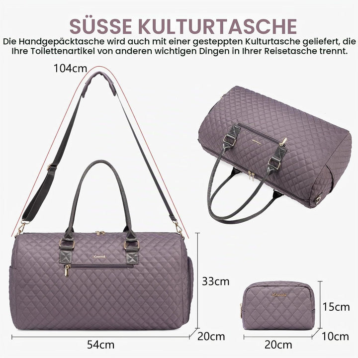 LOVEVOOK Sporttasche Reisetasche Damen, Weekender Travel Kliniktasche Geburt mit Kulturtasche Schuhf