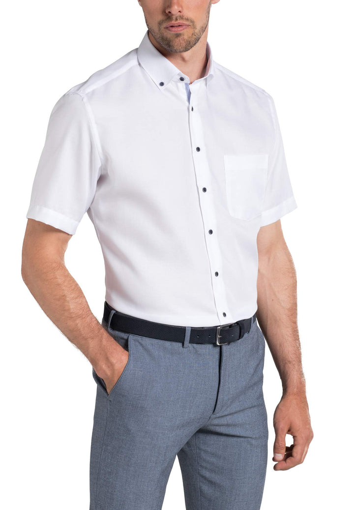 eterna Kurzarm Hemd MODERN FIT Oxford unifarben