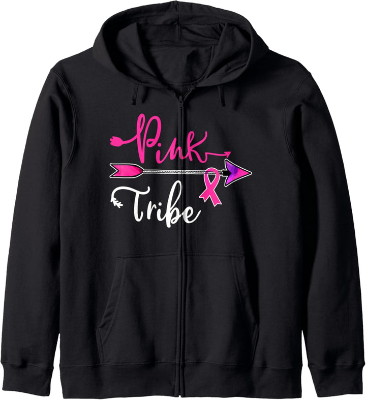 Brustkrebs-Bewusstseins-Schleifenband, rosa Oktober-Kämpfer Kapuzenjacke