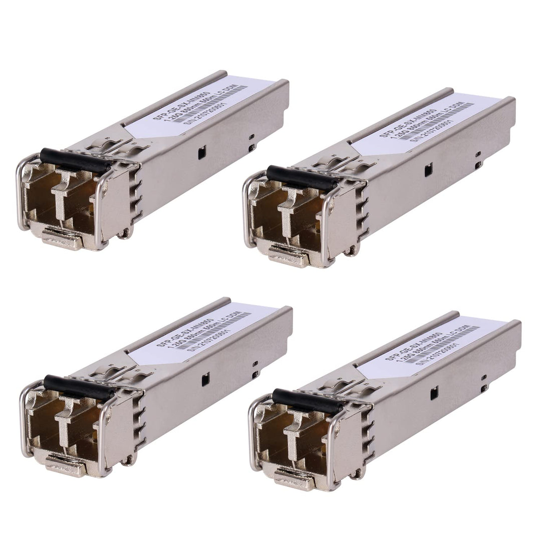 4 Stück 1,25G 850nm Multimode SFP LC Transceiver Glasfasermodul 550 Meter 1000Base-SX LC MMF für Cis
