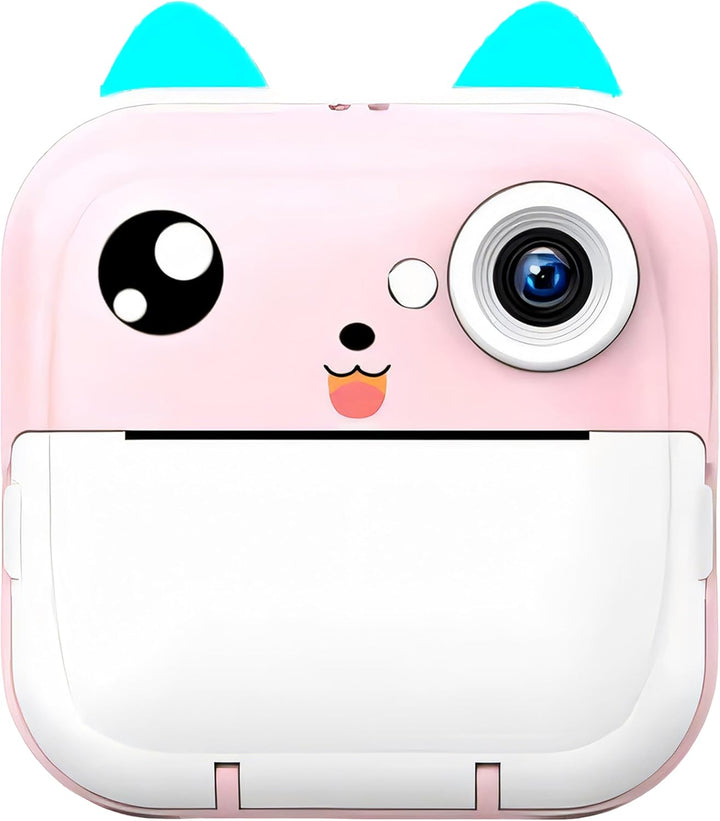 Retoo Kinderkamera mit 11 Rollen, Mini Taschendrucker, Sofortbildkamera 1080P – Mobiler Fotodrucker,