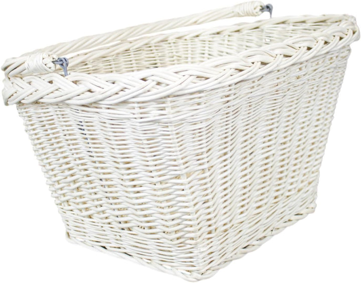 Wicker Basket for Bicycle - White, Bicycle Basket, Shopping Basket, Shopping Basket Kein Saum, Kein
