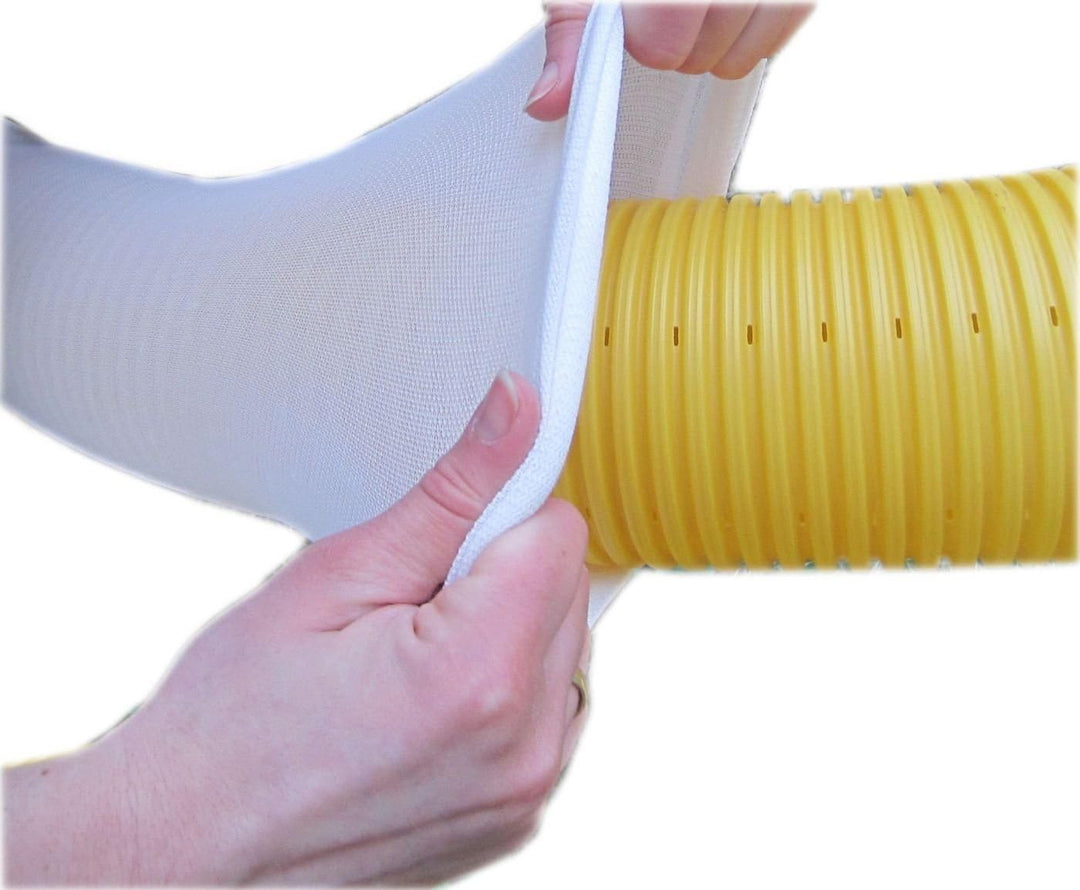10m Drainagerohr DN80 gelb gelocht und 10m Filterschlauch F80 Profi-Set