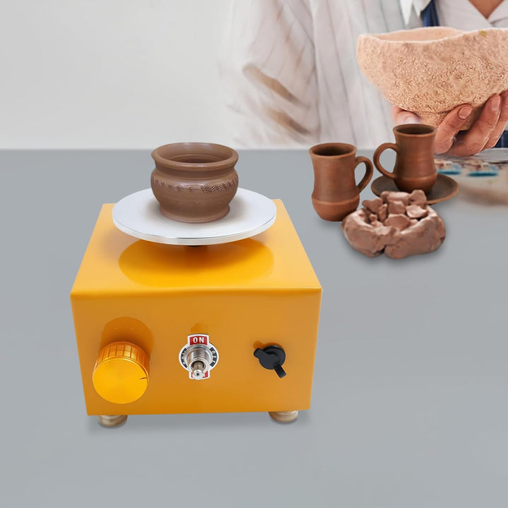 Mini-Töpferscheibe, Elektrische Töpferscheibe Maschine, Metall-Drehteller Töpferscheibe, 2000 U/min