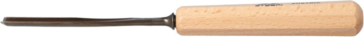 STUBAI Stemmeisen Stechbeitel Serie 52 - Form 7 | Gerades Hohleisen - 14 mm, mit Holzgriff, für Figu