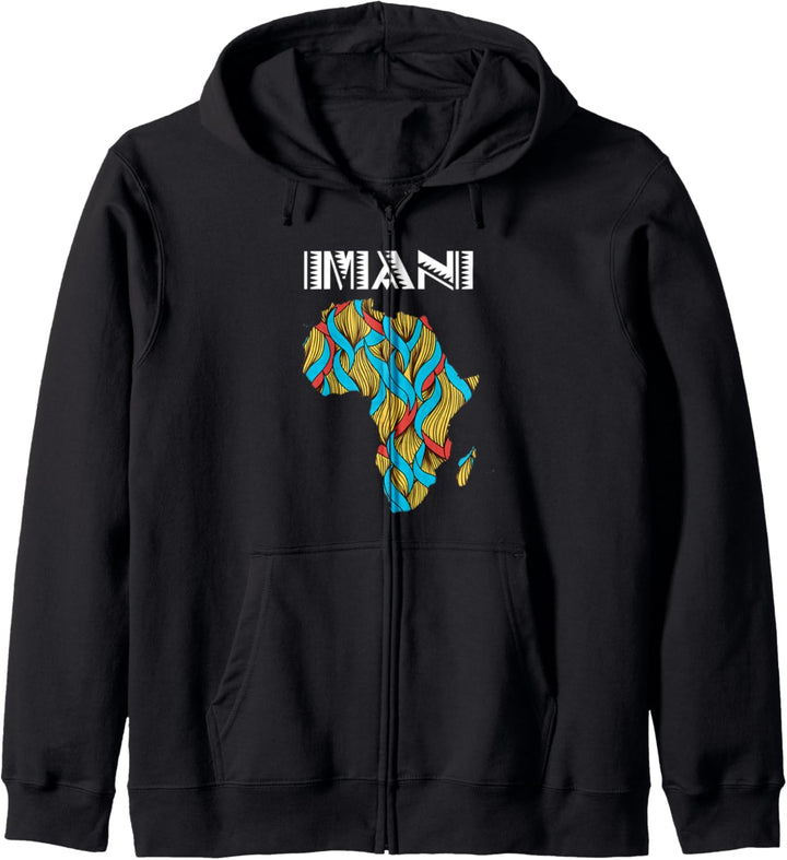 Imani Faith Kwanzaa Urlaub Afrika Einzigartige Geschenkideen Kapuzenjacke