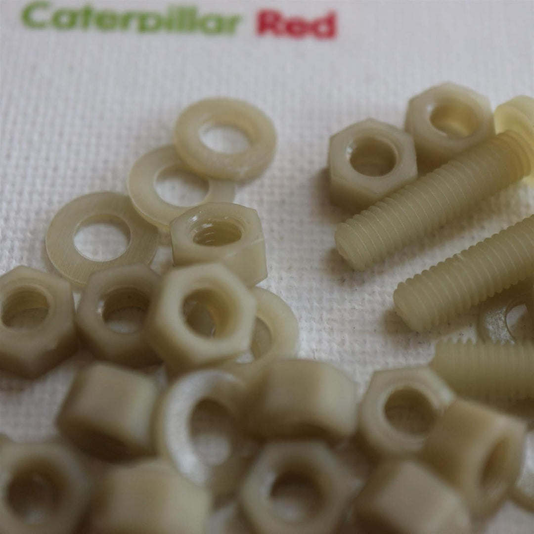 50 x glasfaserverstärkte Super Nylon Flachkopf, Kreuzkopf-Maschinenschrauben, M5 x 20mm, Kunststoffm