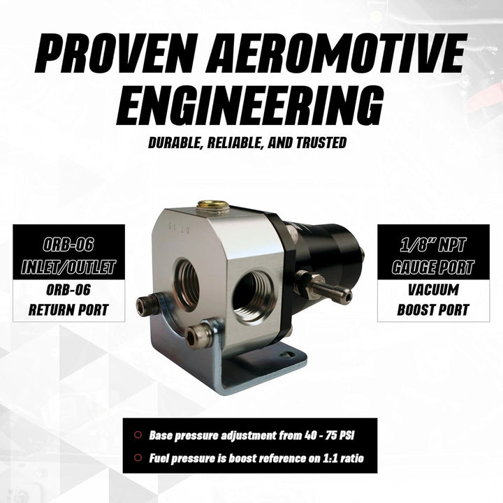 Aeromotive 13129 Regler, EFI Bypass, verstellbar (2) -6 Einlässe, (1) -6 Bypass