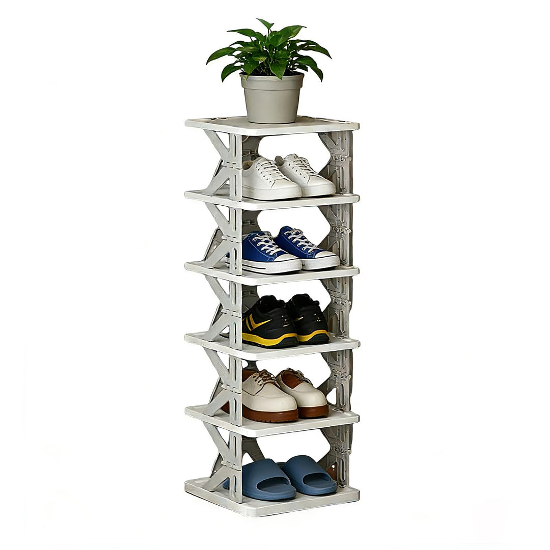 Klappbares Schuhregal mit Mehreren Ebenen, Tragbares Schuh Organizer für Eingang/Bad/Schlafzimmer, P