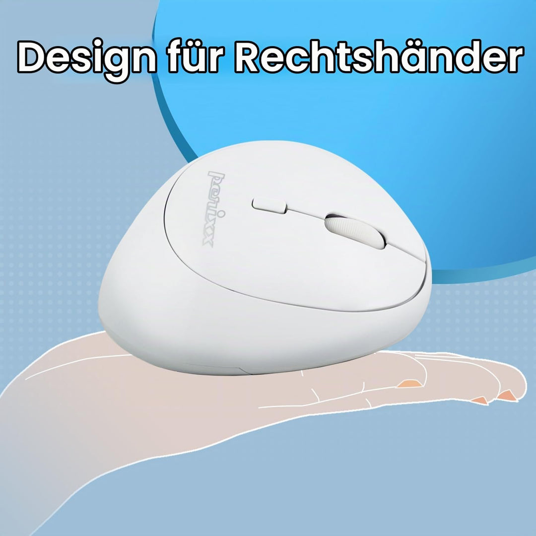 Perixx PERIMICE-719 Ergonomische Maus - Vertikales Design -Extra für kleine Handgrössen und für Unte