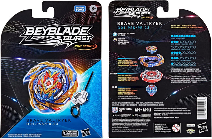 Beyblade Burst Pro Series Brave Valtryek Spinning Top Starter-Set, Angriffstyp, Spielzeug für Kinder