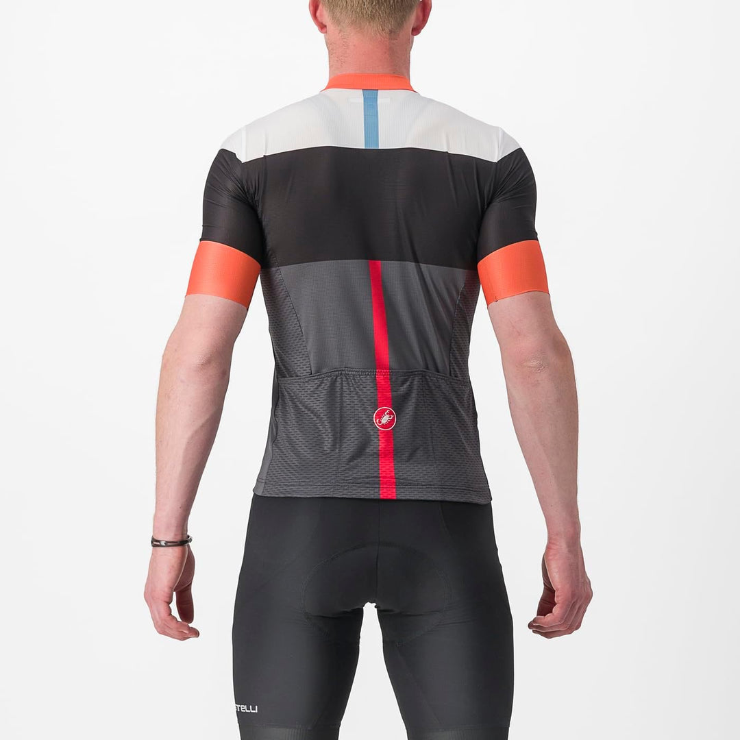 CASTELLI Herren Sezione Jersey T-Shirt XXL Dunkelgrau/Schwarz-scarlet Ibis, XXL Dunkelgrau/Schwarz-s