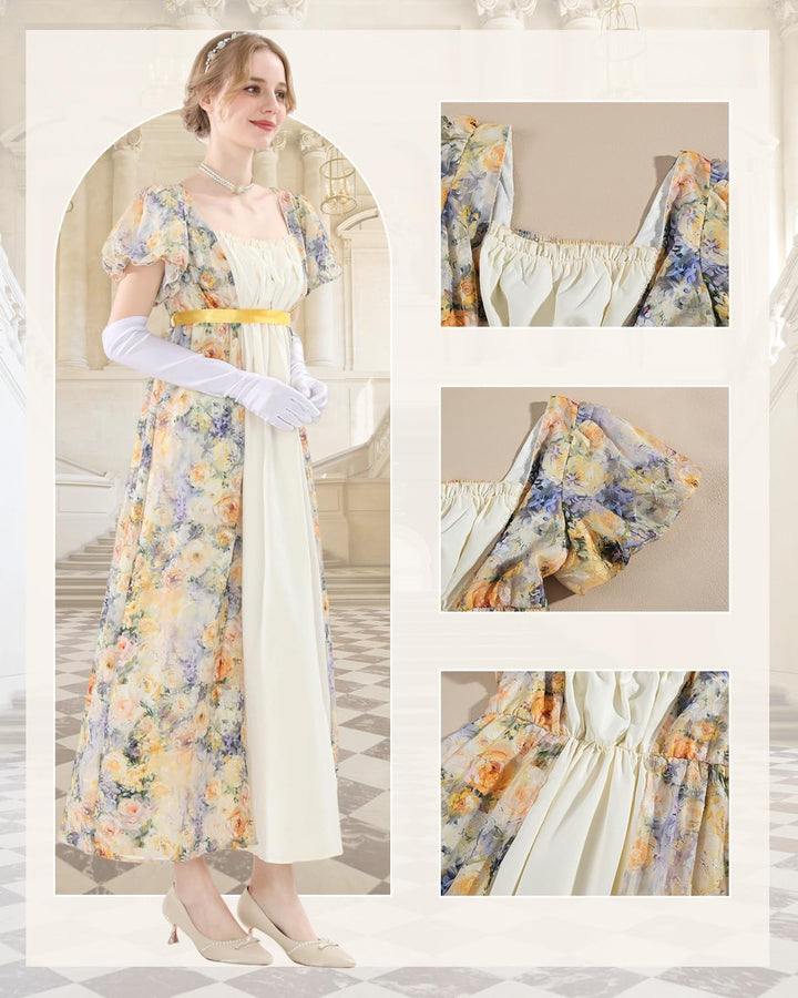 CR ROLECOS Kleider 19 jahrhundert Regency Kleider Empire Kleid Viktorianisches Kostüme für Hochzeit