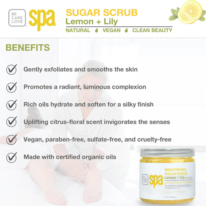 BCL SPA - Brightening Sugar Scrub - Lemon+Lily - 454 gr