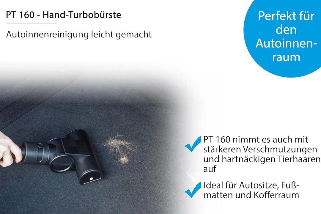 Wessel-Werk PT160 Hand-Turbobürste 35mm | Staubsaugerdüse | Ideal für Haustierbesitzer | für Polster