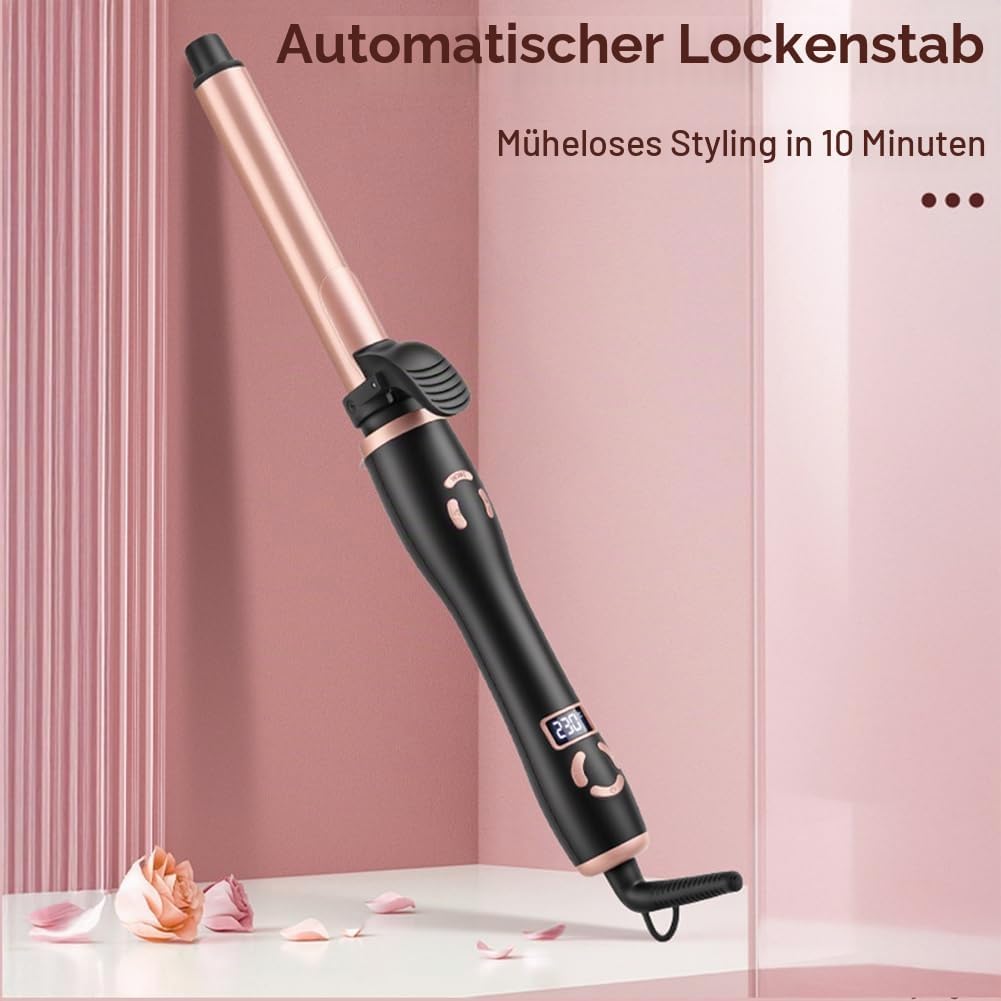 JAETON Lockenstab Automatisch - Automatischer Rotierender Lockenstab 25mm für Kleine Locken, 100-230