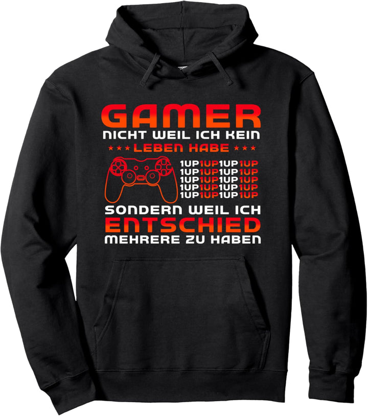Ich bin Gamer, Geschenk Shirt mit lustigen Spruch, Zocker Pullover Hoodie
