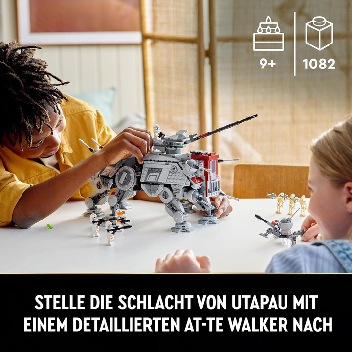 Lego Star Wars at-TE Walker, Bewegliches Spielzeugmodell, Set mit Minifiguren inkl. 3 Klonsoldaten,