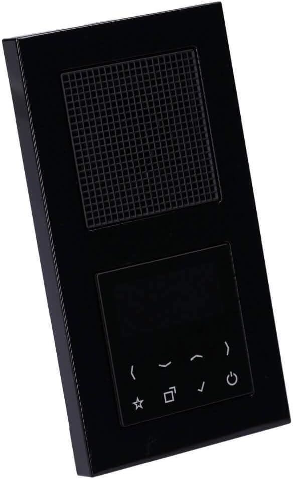 Jung Smart Radio DAB Komplett-Set Schwarz DABASW mit 1 Lautsprecher LSMA4SW und 2-Fach Rahmen A5582B