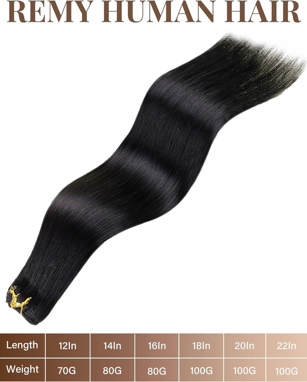Hetto Tressen Echthaar Extensions Schwarz Tressen Extensions Echthaar Remy Tressen Extensions zum Ei