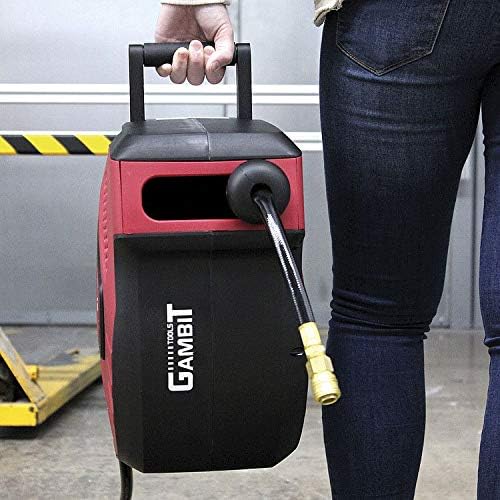 GAMBIT TOOLS Druckluft-Schlauchaufroller DLS 15, 15 m, 1/2 Zoll, 20 bar, Automatische Aufwicklung, 1