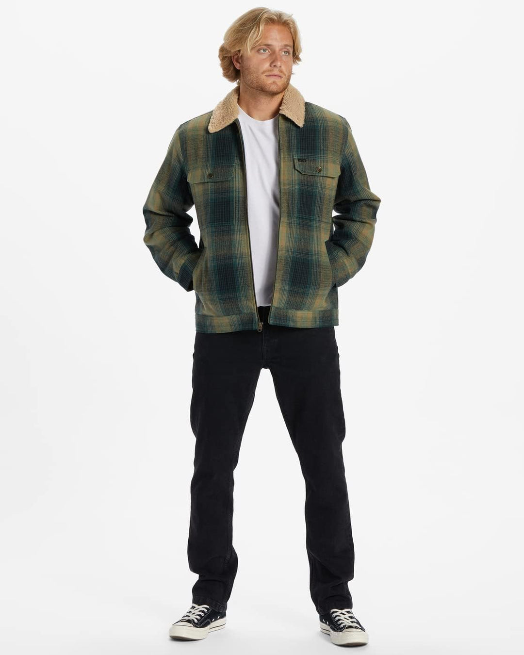 Billabong Herren Barlow Sherpa Windbreaker L Dunkler Wald, L Dunkler Wald