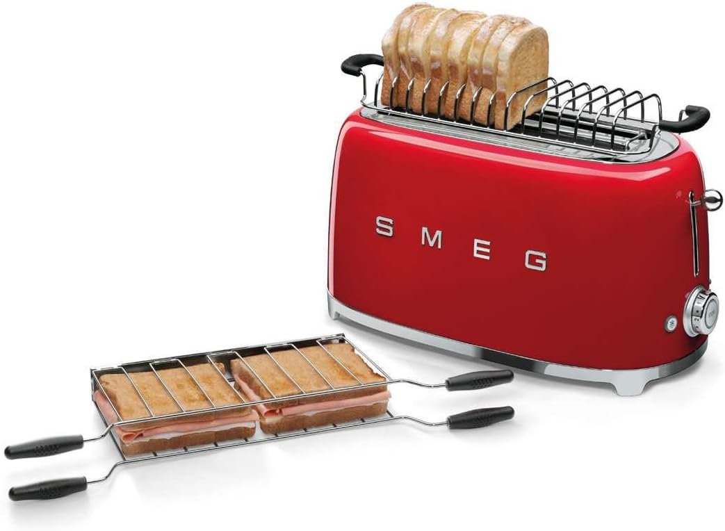 SMEG Brötchen-Röstaufsatz TSBW02, Chrome/schwarz