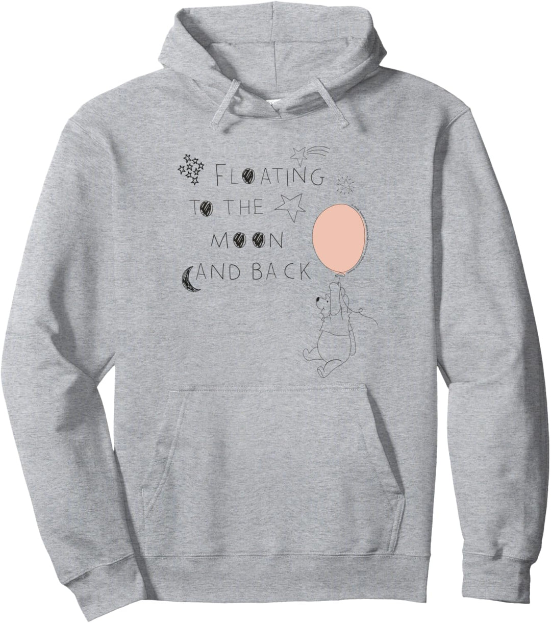 Disney Winnie the Pooh Moon Balloon Sketch Pullover Hoodie