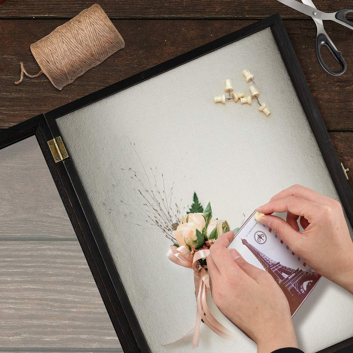 TJ.MOREE Blumen Grosse Schattenbox Vitrine Rahmen mit Glasfenstertür Bilderrahmen Hochzeitsstrauss E