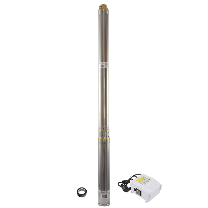 Agora-Tec® 3 Zoll Brunnenpumpe Tiefbrunnenpumpe PREMIUM 750W mit 30m Kabel Qmax: 3000l/h Hmax : 114