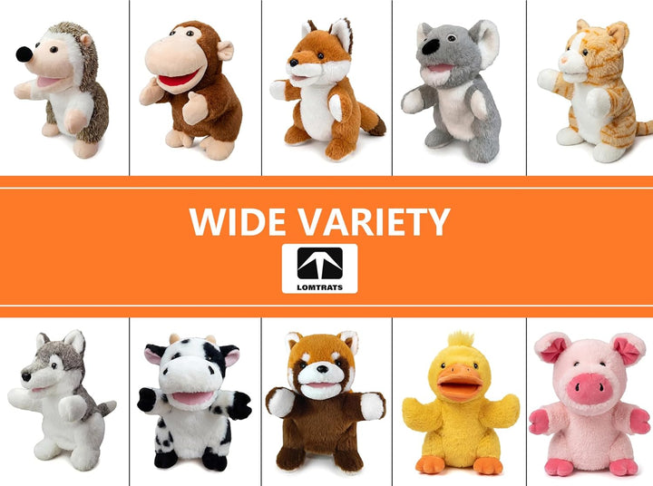 2026 Tierhandpuppen für Kinder,Kleinkind enthält Wolf,Tiger,Löwe,AFFE und bewegliche offene Münder,p